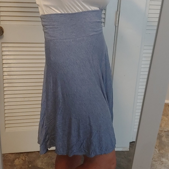 Comfortable heathered blue circle skirt - Picture 2 of 7